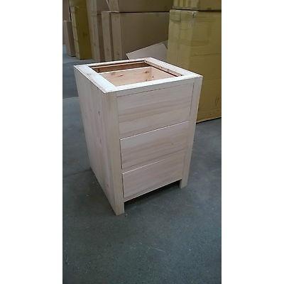 Solid Pine Kitchen Base Unit with 3 drawers