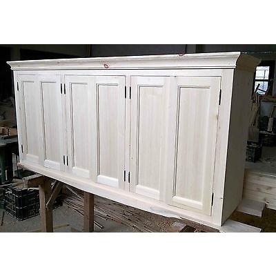 Solid pine kitchen wall cupboard 6 doors - Woodliving
