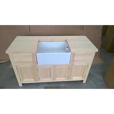 Solid Pine Sink Kitchen Unit INCLUDING new Belfast Sink