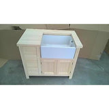 Solid Pine Sink Kitchen Unit INCLUDING Sink - Woodliving