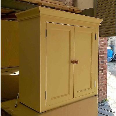 Solid pine kitchen wall cupboard (painted)