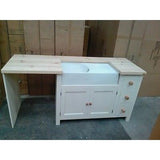 Solid Pine Belfast Sink Base Unit + Appliance Housing - Woodliving