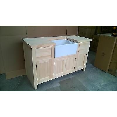 Solid Pine Sink Kitchen Unit INCLUDING new Belfast Sink