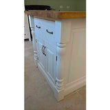 Solid Pine Island Unit with Rustic Oak Worktop - Woodliving