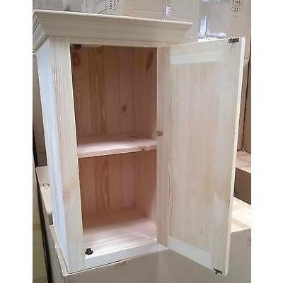 Solid pine kitchen wall cupboard (single door)