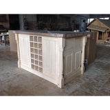 Solid Pine Island Unit with Rustic Oak Worktop - Woodliving