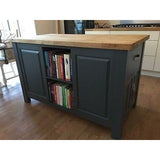 Solid Pine Island Unit, painted to your specification, solid oak worktop - Woodliving