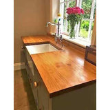 Free Standing Belfast Sink Unit with Rustic Oak Worktop, includes sink and taps - Woodliving