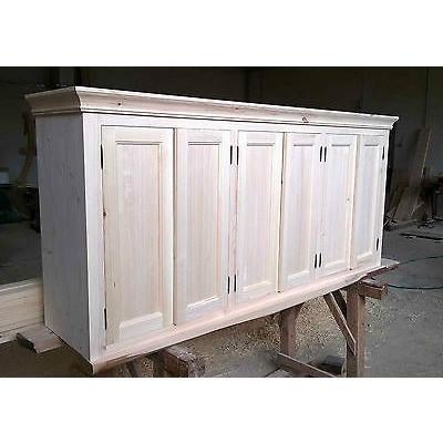 Solid pine kitchen wall cupboard 6 doors