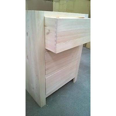 Solid Pine Kitchen Base Unit with 3 drawers