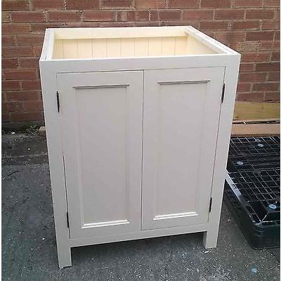 Solid Pine Kitchen Base Unit with 2 Doors - Woodliving