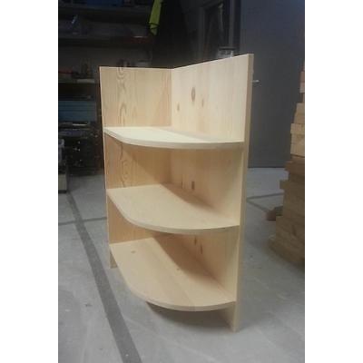 Solid Pine corner shelf unit