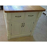 Solid Pine Island Unit with Rustic Oak Worktop - Woodliving
