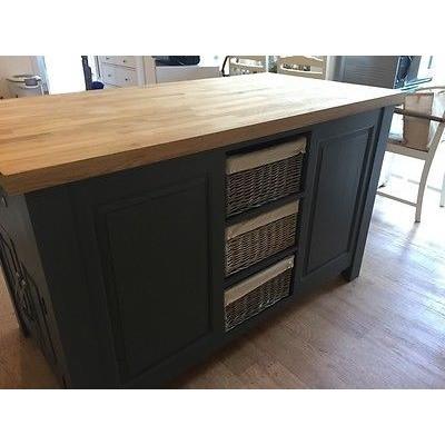 Solid Pine Island Unit, painted to your specification, solid oak worktop