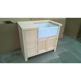 Solid Pine Sink Kitchen Unit INCLUDING Sink - Woodliving