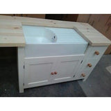 Solid Pine Belfast Sink Base Unit + Appliance Housing - Woodliving