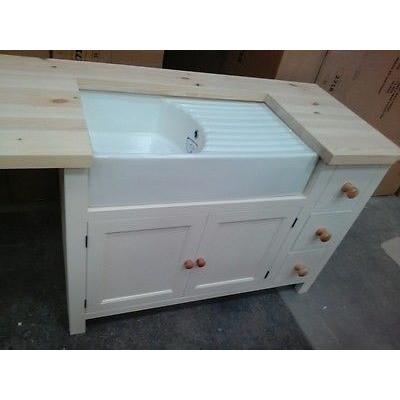 Solid Pine Belfast Sink Base Unit + Appliance Housing