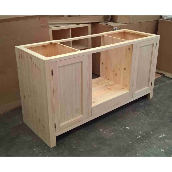 Solid pine Oven Housing Unit with 2 doors + drawer
