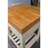 Solid Pine Butchers Block with Thick Oak Top - Woodliving