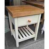 Solid Pine Butchers Block with Thick Oak Top - Woodliving