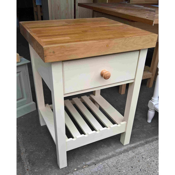 Solid Pine Butchers Block with Thick Oak Top - Woodliving