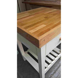 Solid Pine Butchers Block with Thick Oak Top - Woodliving