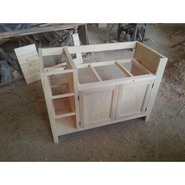 Solid Pine Belfast Sink Kitchen Unit for 600mm width sink