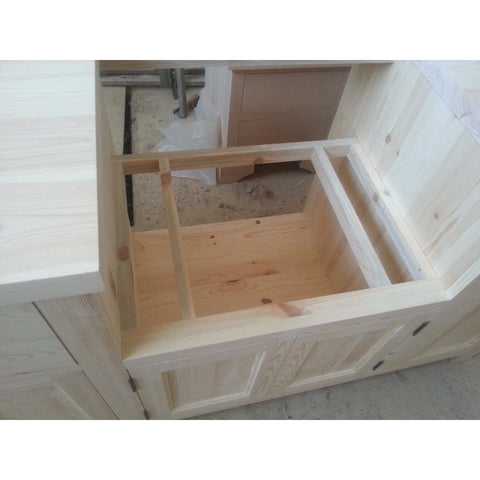 Solid Pine Belfast Sink Kitchen Unit for 600mm width sink