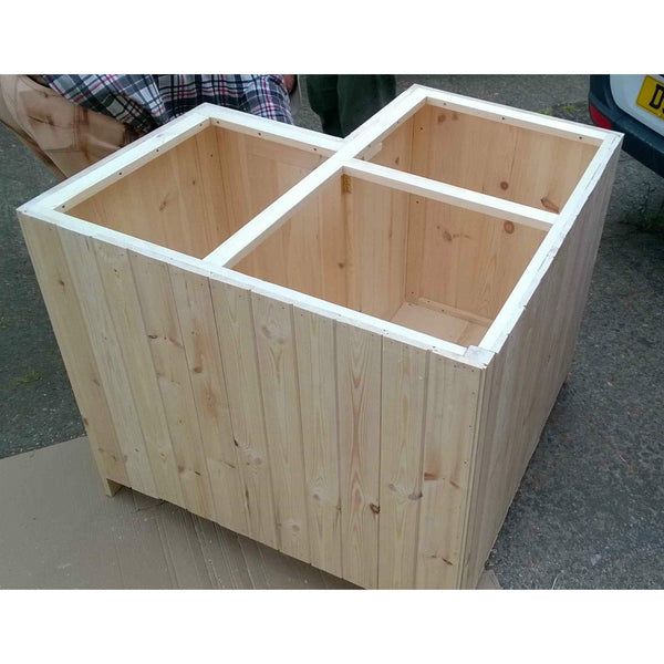 Solid Pine L-shape Corner Unit with Bi-Fold door